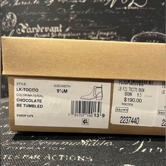 Lucky Brand Tocito Leather Ankle Boots. Size 9 1/2. Colour Chocolate. New/Unworn - Picture 3 of 3